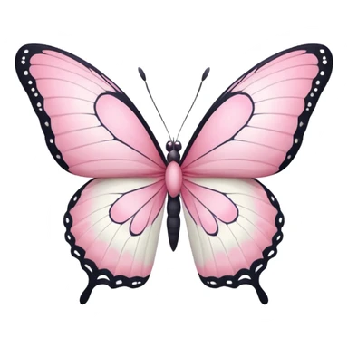 Pink white butter fly sticker