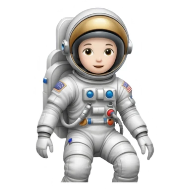 astronaut floating in the moon  sticker
