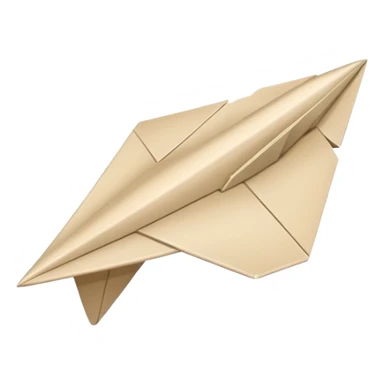  PAPER AIRPLANE beige sticker