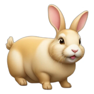 lapin sur cochon sticker