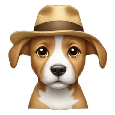 Puppy in hat sticker
