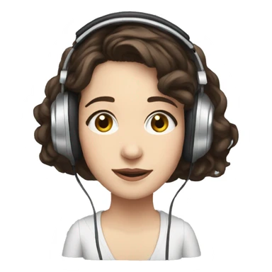 Sasha Spielberg with headphones  sticker