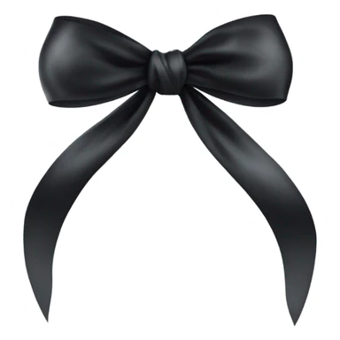 Black satin bow sticker