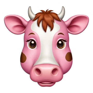 pink cow sticker
