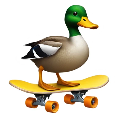Duck riding a skateboard  sticker
