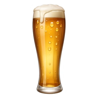 A tall slim glass filled with beer sticker