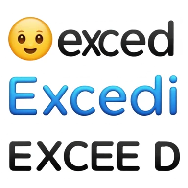 the word exceed, with all letters visible and in correct order sticker