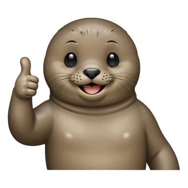 a seal giving a thumbs up sticker