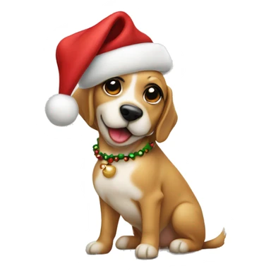 Cute coquette Christmas dog sticker
