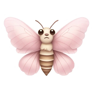 Cute pink moth sticker