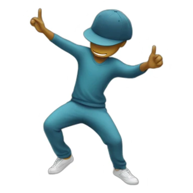 Humain faisant un dab sticker