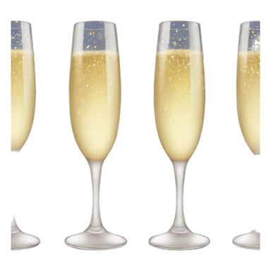Christmas-decorated champagne glasses  sticker