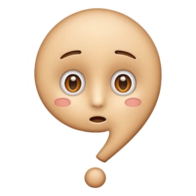 question mark face sticker