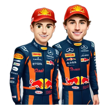 Max Verstappen with charles Leclerc sticker