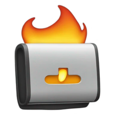 pager emoji on fire sticker