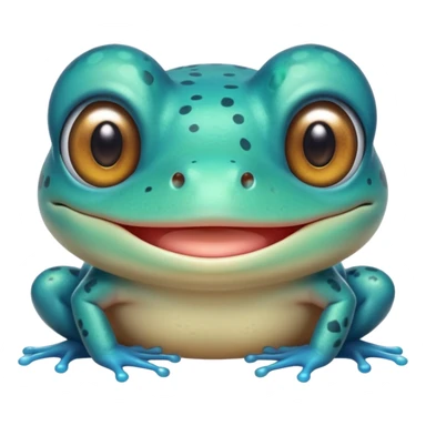 cute cyan frog sticker