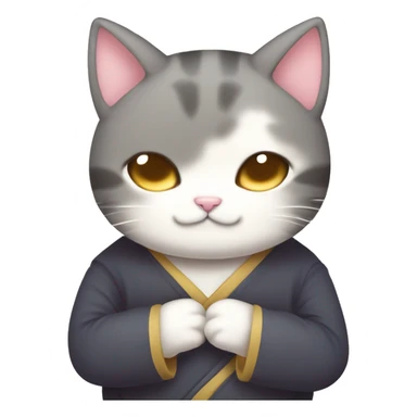 sleepy cute kitty cat Japanese kawaii shy cute blushy sticker