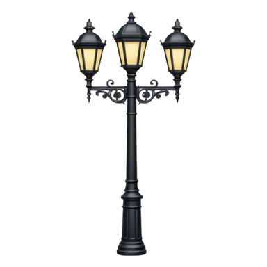 Different classic street lamp post sticker