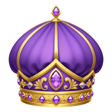 gold kokoshnik with purple diamonds sticker
