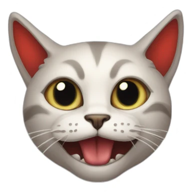 cat with devil horns sticker