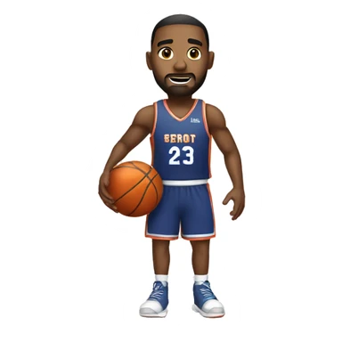 basketball player with ball sticker