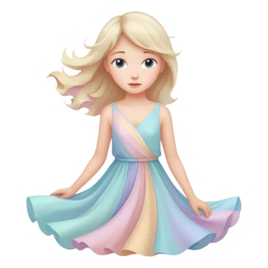 Can you make it more abstract and with pastel colors? sticker