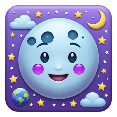 diário lunar lilás sticker