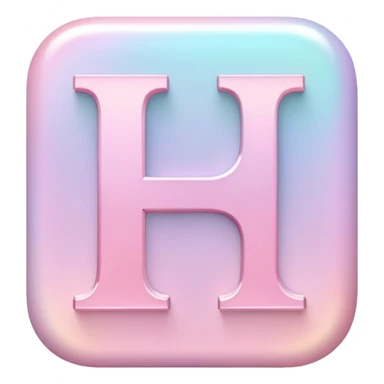 Iridescent pastel pink romantic formal elegant sophisticated cultured neat pretty beautiful nifty app icon with letter “i” sticker