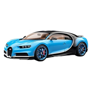 Bugatti Chiron - Bugatti (Model Year: 2022) (Iconic colour: Blue and black) sticker
