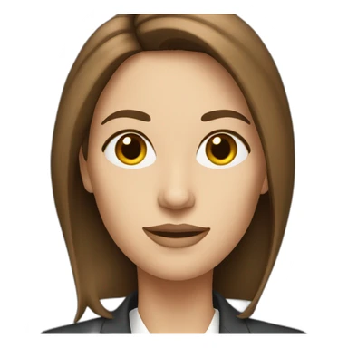 white woman executive with brown hair sticker
