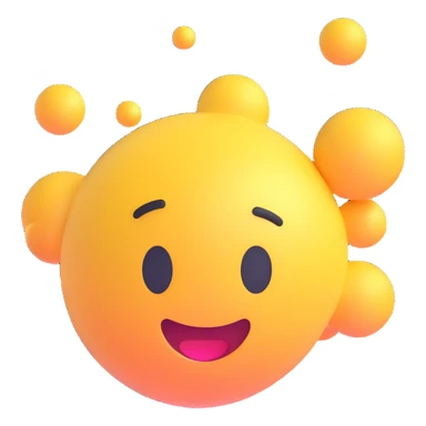 3D emoji of the word AIR, soft pastel colors, bubbly and airy appearance, floating sticker
