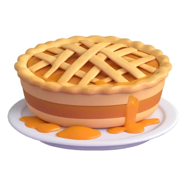 steaming apple pie with cinnamon sticker