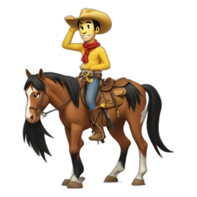 lucky luke sticker
