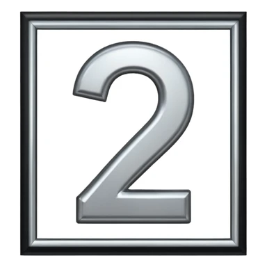 like number 2 but reversed sticker