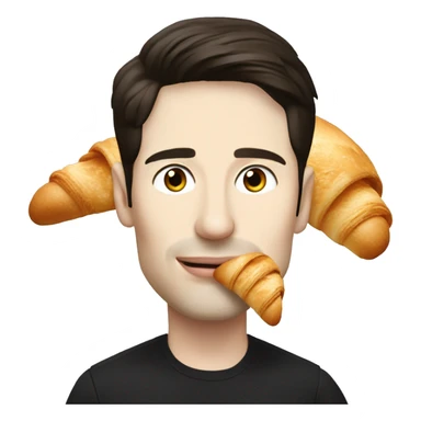 Pavel durov eats croissant sticker