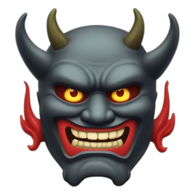 Japanese DEVIL Mask sticker