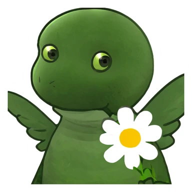 Angel with flower sticker