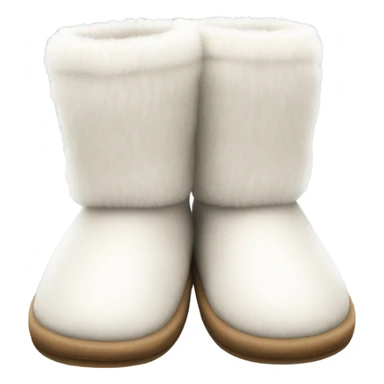 A cute pair of slipper boots with white fur sticker