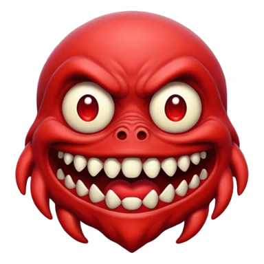 maak een emojie van de vecna  van stranger things in het rood  sticker