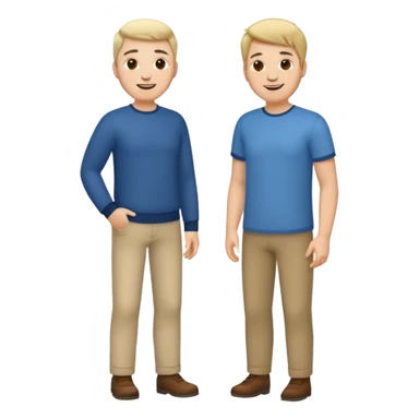 two mans talking full body sticker