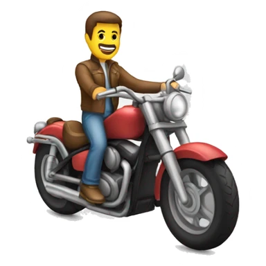 Hombre moto cierra sticker