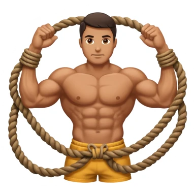 Man Rope pulling  sticker