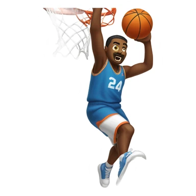 Man dunking basketball  sticker