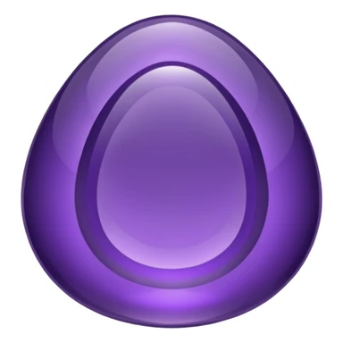 Amethyst oval-shaped worrystone sticker