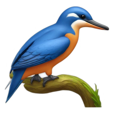 Dauphin sur oiseau sticker