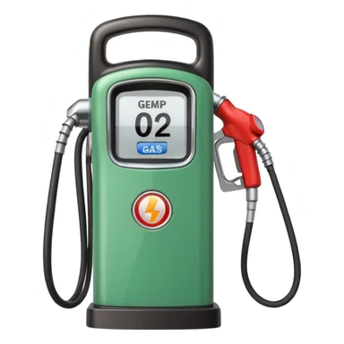 Split image—quick gas pump vs. slow EV plug. sticker