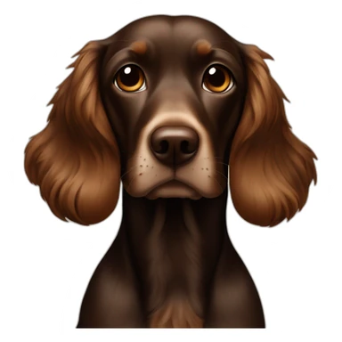 Cocker noir marron beige sticker