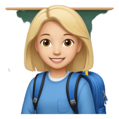 girl student school sticker