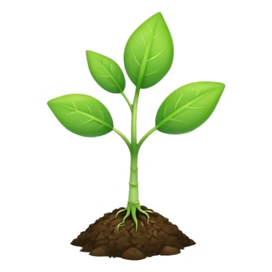 brote de planta dos hojas sticker