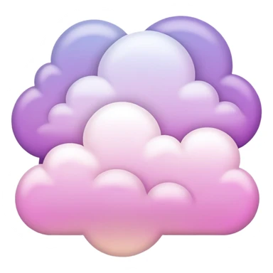 Pastel pink and pastel purple gradients clouds sticker